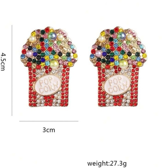 Gemstone Popcorn Earrings - Picture 4 of 4